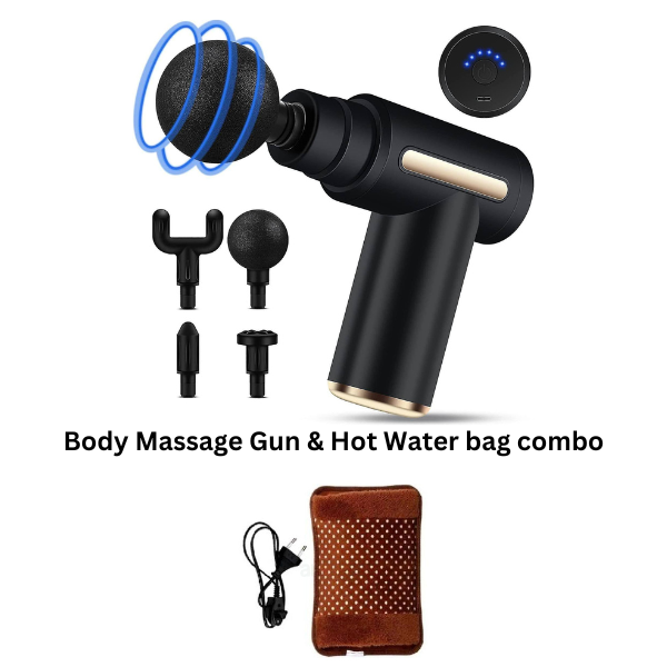 Body massage Therapy Gun and Electric Hot Water bag Combo